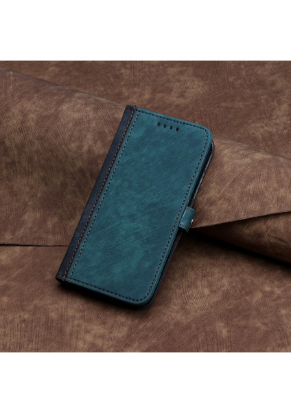 Infinix Hot 50I / Smart 9 Koyu Yeşil Için Yan Tokalı Deri Kılıf (Yurt Dışından)