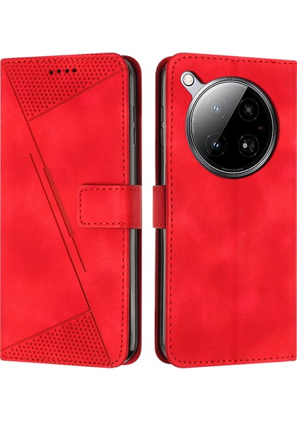 Infinix Zero 40 4g Kırmızı Için Dream Üçgen Deri Kılıf (Yurt Dışından)