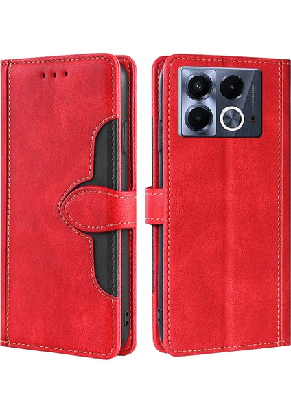 Infinix Note 40 5g Kırmızı Için Skin Fe Deri Kılıf (Yurt Dışından)