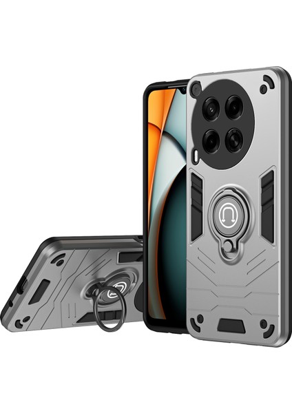 Tecno Camon 30 4g Gri Için Halkalı Telefon Kılıfı (Yurt Dışından)