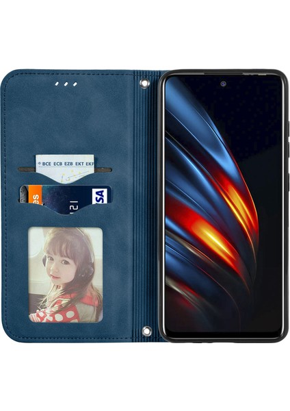 Tecno Pova 2 Mavi Için Retro Deri Fe Deri Kılıf (Yurt Dışından) modelleri