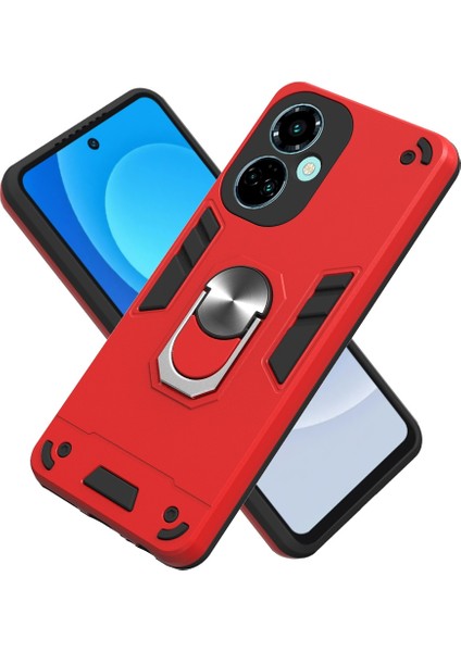 Tecno Camon 19/camon 19 Pro 5g Kırmızı Için 2'si 1 Arada Zırh Kılıfı (Yurt Dışından)