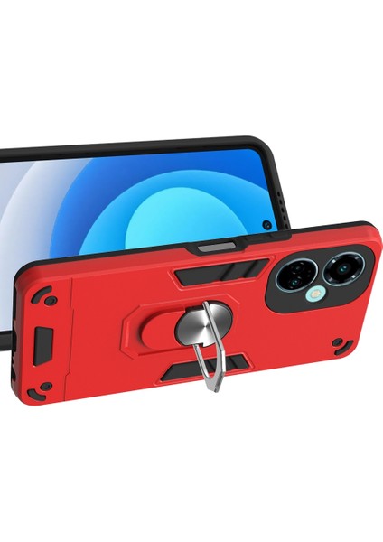 Tecno Camon 19/camon 19 Pro 5g Kırmızı Için 2'si 1 Arada Zırh Kılıfı (Yurt Dışından)