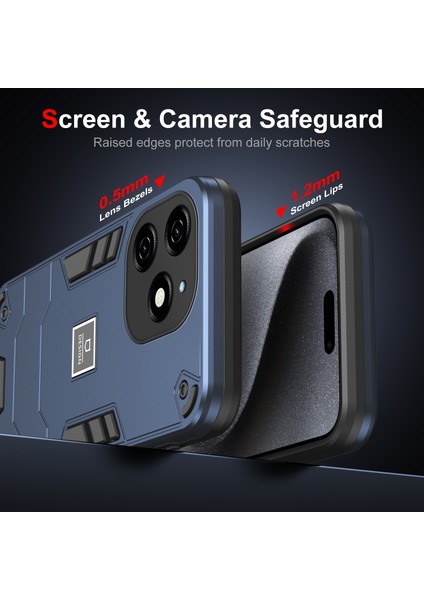 Tecno Spark 20 Blue Için 2'si 1 Arada Darbeye Dayanıklı Telefon Kılıfı (Yurt Dışından) fiyatları