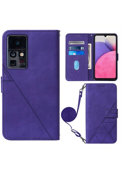 Infinix Zero x Neo X6810 Mor Için Crossbody Deri Kılıf (Yurt Dışından)