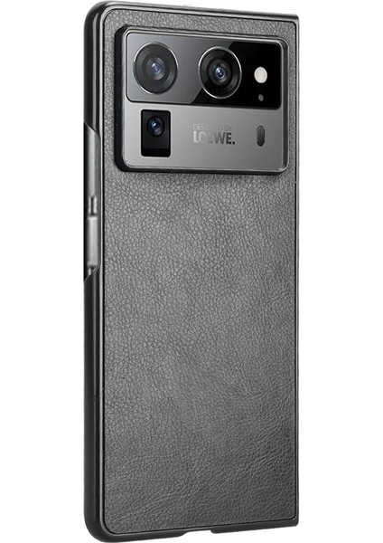 Tecno Phantom V Fold2 Siyah Için Litchi Texture Telefon Kılıfı (Yurt Dışından)