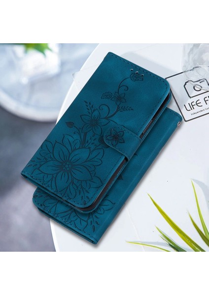Tecno Spark Go 1 / Pop 9 Pro Için Kabartmalı Pu Kılıf Koyu Mavi (Yurt Dışından)