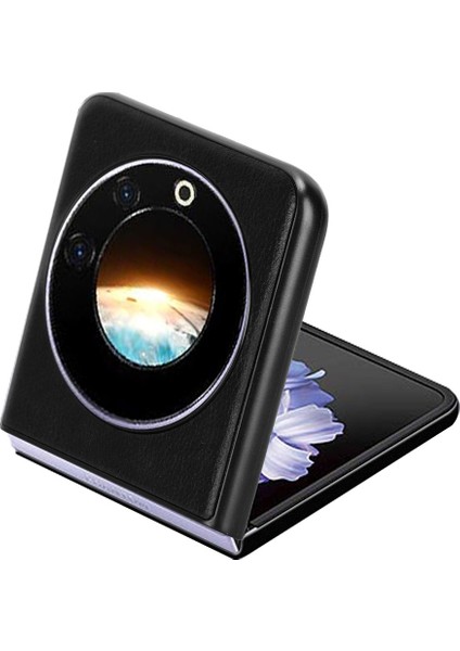 Tecno Phantom V Flip Siyah Için Litchi Texture Telefon Kılıfı (Yurt Dışından) modelleri