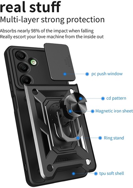 Samsung Galaxy A16 5g Siyah Kamera Shid Telefon Kılıfı (Yurt Dışından) modelleri