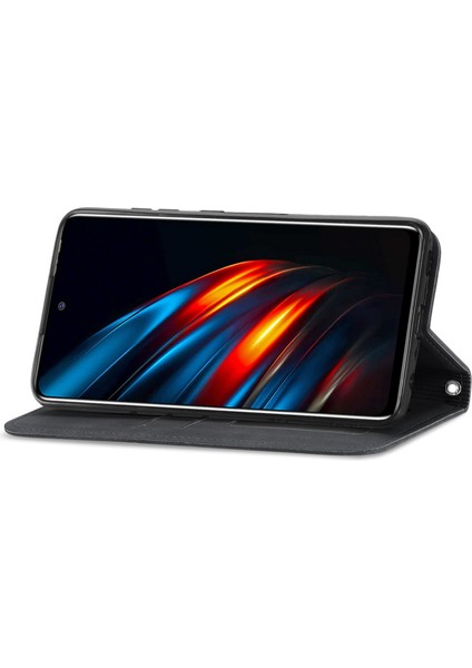 Tecno Pova 2 Siyah Için Retro Deri Fe Deri Kılıf (Yurt Dışından) fırsatları