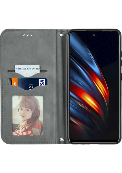 Tecno Pova 2 Gri Için Retro Deri Fe Deri Kılıf (Yurt Dışından) modelleri