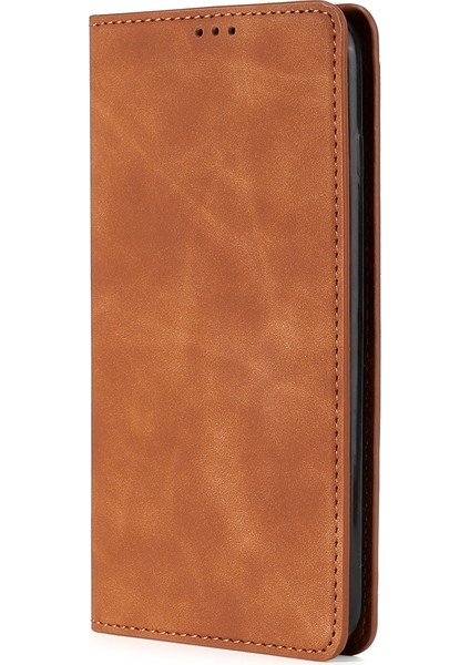 Tecno Camon 17 Açık Kahverengi Için Pu Kılıf (Yurt Dışından)