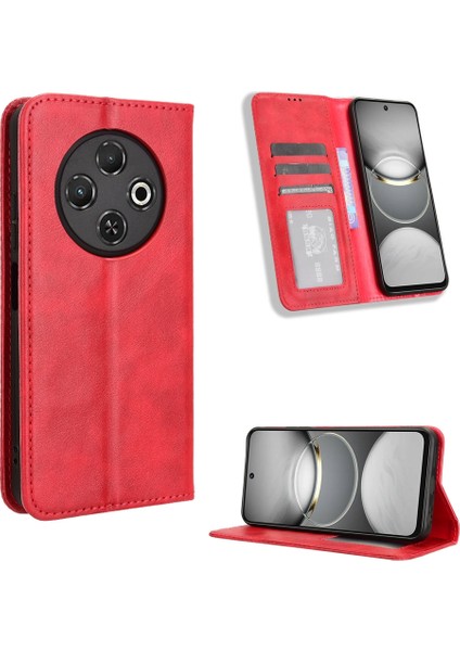 Tecno Spark 30C 4g Kırmızı Için Pu Telefon Kılıfı (Yurt Dışından)
