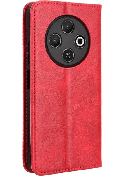 Tecno Spark 30C 4g Kırmızı Için Pu Telefon Kılıfı (Yurt Dışından)