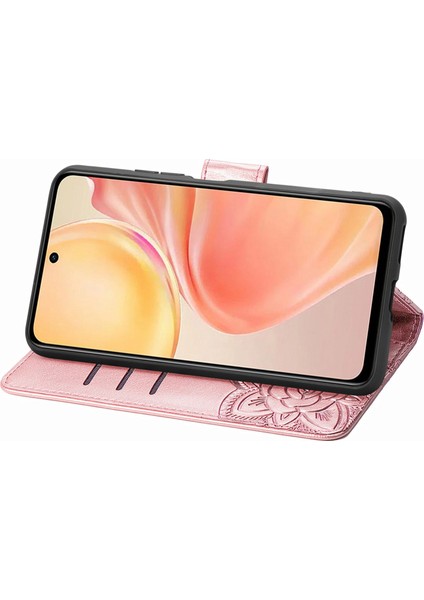 Infinix Smart 9 Rose Gold Için Aşk Çiçeği Kabartmalı Kılıf (Yurt Dışından)