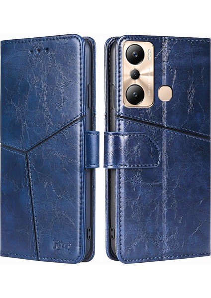 Infinix Hot 20I Mavi Için Geometrik Pu Kılıf (Yurt Dışından)