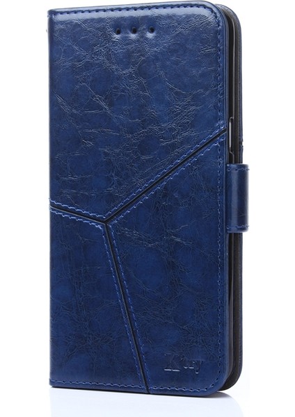 Infinix Hot 20I Mavi Için Geometrik Pu Kılıf (Yurt Dışından)