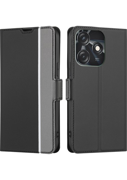Tecno Spark 10C Siyah Için Pu Telefon Kılıfı (Yurt Dışından)