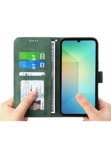 Samsung Galaxy M35 Mercan Pembesi Için Eşkenar Dörtgen Deri Kılıf (Yurt Dışından)