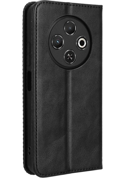 Tecno Spark 30C 4g Siyah Için Pu Telefon Kılıfı (Yurt Dışından)