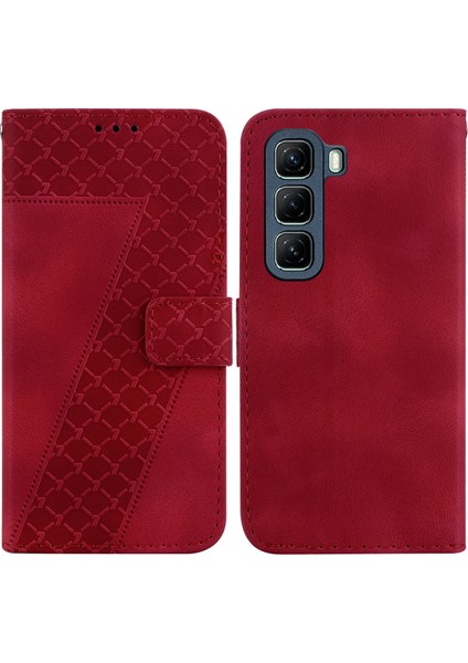 Infinix Hot 50 4g Kırmızı Için Yedi Şekilli Kılıf (Yurt Dışından)