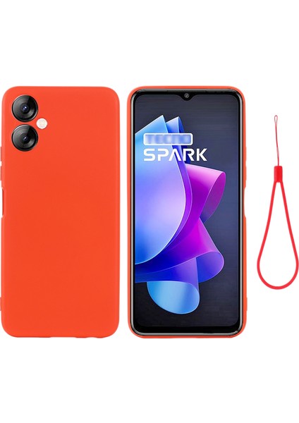 Tecno Spark 9t / 9 Pro Kırmızı Için Sıvı Silikon Kılıf (Yurt Dışından)
