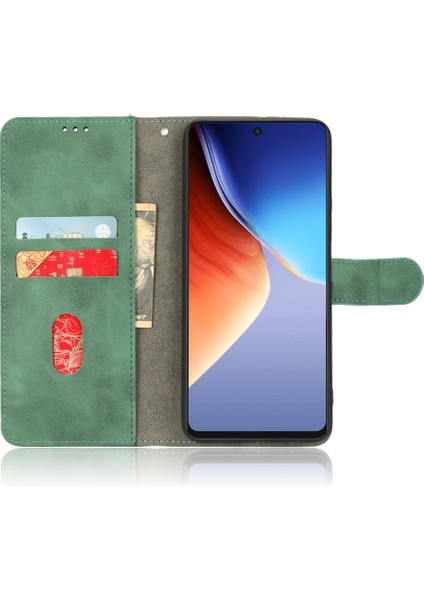 Tecno Camon 19 Neo Yeşil Için Skin Fe Deri Kılıf (Yurt Dışından)