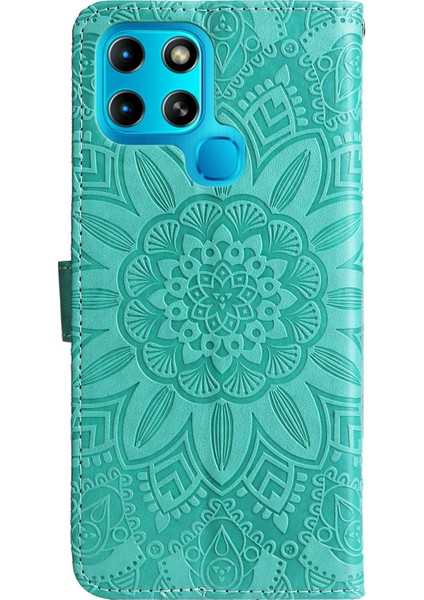 Infinix Smart 6 Yeşil Için Deri Telefon Kılıfı (Yurt Dışından)