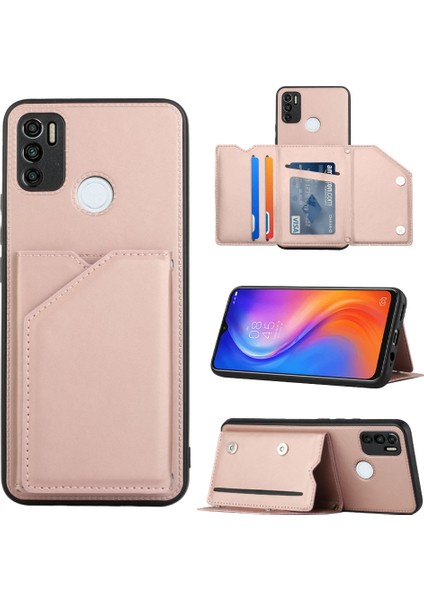 Tecno Spark 5 Air / 6 Air Rose Gold Için Pu + Tpu + Pc Kılıfı (Yurt Dışından)