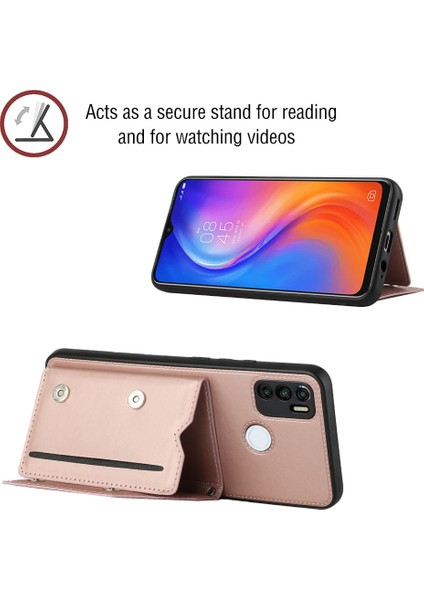 Tecno Spark 5 Air / 6 Air Rose Gold Için Pu + Tpu + Pc Kılıfı (Yurt Dışından) fırsatları