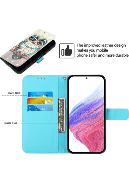 Tecno Spark Go 1 / Go 2025 Gri Baykuş Için 3D Boyama Pu Kılıf (Yurt Dışından)
