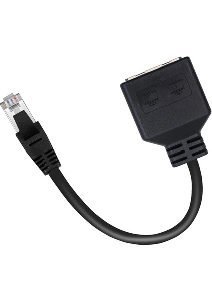 2'si 1 Arada RJ45 Ayırıcı Lan Ethernet Ağ RJ45 Konnektör Genişletici Adaptör Kablosu 1 Erkek - 2 Dişi (25 Cm) (Yurt Dışından)