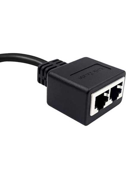 2'si 1 Arada RJ45 Ayırıcı Lan Ethernet Ağ RJ45 Konnektör Genişletici Adaptör Kablosu 1 Erkek - 2 Dişi (25 Cm) (Yurt Dışından)