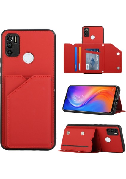 Tecno Spark 5 Air / 6 Air Red Için Pu + Tpu + Pc Kılıfı (Yurt Dışından)