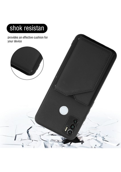 Tecno Spark 5 Air / 6 Air Siyah Için Pu + Tpu + Pc Kılıfı (Yurt Dışından) modelleri