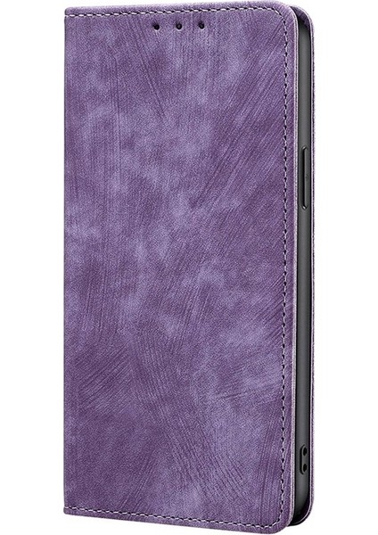 Infinix Note 40 5g Mor Için Rfıd Hırsızlığa Karşı Deri Kılıf (Yurt Dışından)