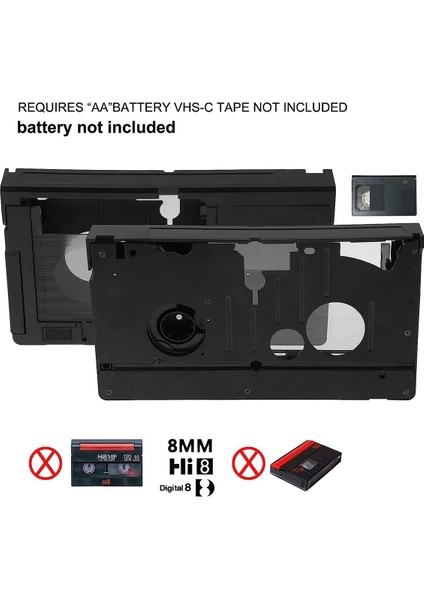 Vhs-C Svhs Kameralar Için Vhs-C Kaset Adaptörü Jvc Rca Panasonic Motorlu Vhs Kaset Adaptörü 8mm/minidv/hi8 Için Değil (Yurt Dışından)