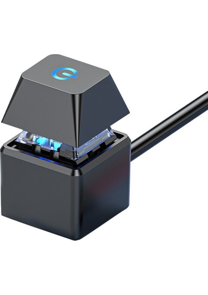 Bilgisayar Anahtarı Pc Anakart Harici Başlatma LED Işığı Güç Açık/kapalı Kare Düğme 2m Uzatma Kablosu Siyah (Yurt Dışından)