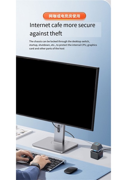 Bilgisayar Anahtarı Pc Anakart Harici Başlatma LED Işığı Güç Açık/kapalı Kare Düğme 2m Uzatma Kablosu Siyah (Yurt Dışından) indirimleri