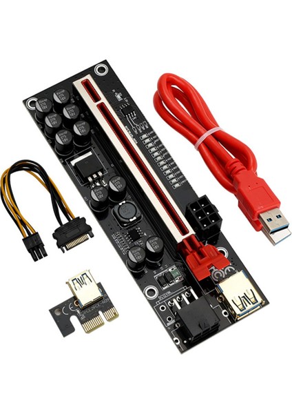 Adet VER011 Pro Yükseltici Kart Pcı-E 1x Ila 16X Usb3.0 6pın Grafik Uzatma Kablosu 10 Katı Kapasitörlü B250 B75 Btc (Yurt Dışından)