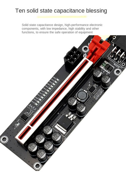 Adet VER011 Pro Yükseltici Kart Pcı-E 1x Ila 16X Usb3.0 6pın Grafik Uzatma Kablosu 10 Katı Kapasitörlü B250 B75 Btc (Yurt Dışından)