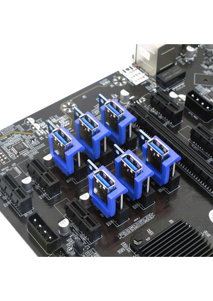 10 Adet Pcıe Yükseltici Kart Tutucu Dikey Montaj Soyunma 1x 16X Pcıe Kablo Genişletici Madencilik Için Eth Btc Yükseltici-Siyah (Yurt Dışından)
