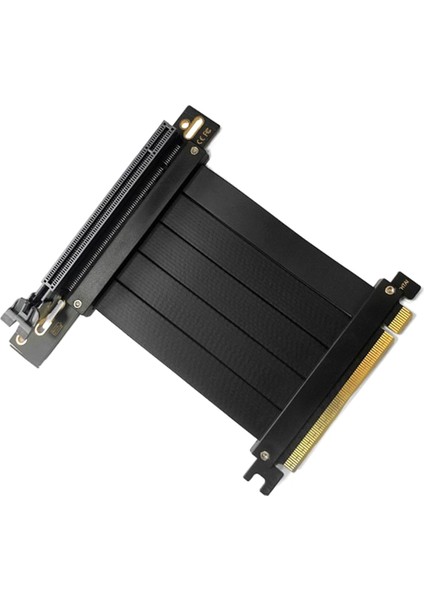 Tam Hızlı Pcı-E 4.0 16X Grafik Kartı Uzatma Kablosu Adaptör Kartı Genişletme Bağlantı Noktası 90 Derece 15CM Kablo (Yurt Dışından)