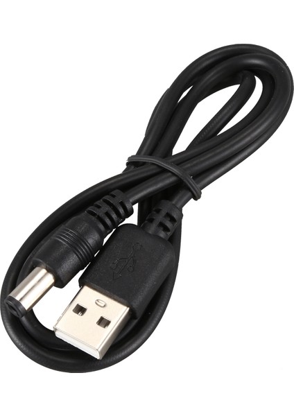 USB Kablosu 5,5mm / 2,1mm 5V Dc Namlu Jak Güç Kablosu (Siyah, 75CM) (Yurt Dışından)