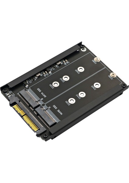 2'si 1 Arada M.2 Nvme SSD ve B Anahtarı/b&m Anahtarı Ssd'den SFF-8639 U.2'ye Çerçeve Braketi ile - Msata Ssd'yi 7 mm 2,5 Inç Sata Sürücüsü Olarak Tutun (Yurt Dışından)