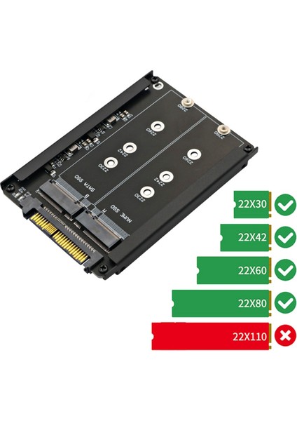 2'si 1 Arada M.2 Nvme SSD ve B Anahtarı/b&m Anahtarı Ssd'den SFF-8639 U.2'ye Çerçeve Braketi ile - Msata Ssd'yi 7 mm 2,5 Inç Sata Sürücüsü Olarak Tutun (Yurt Dışından) modelleri