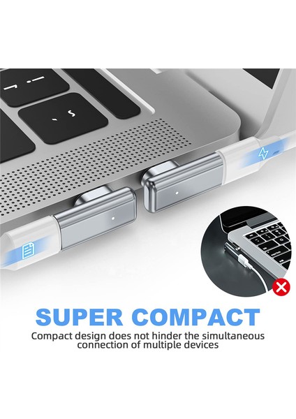 USB C Manyetik Adaptör 24 Pins Tip C Konnektör 40 Gbp/s Pd 100 W Hızlı Şarj Dönüştürücü Thunderbolt 3 IPad MacBook Için (Yurt Dışından)