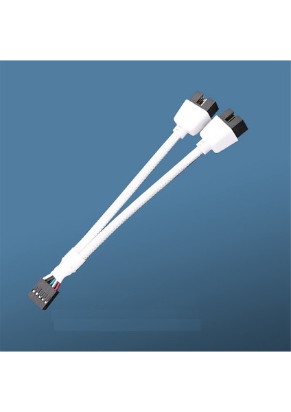 2 Adet Bilgisayar Anakart USB 2.0 9 Pin Çift 9 Pin Uzatma Kablosu Y Ayırıcı Ses Hd Uzatma Kablosu Beyaz (Yurt Dışından) indirimleri