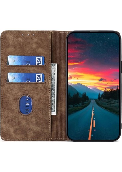 Infinix Note 40 5g Kahverengi Için Rfıd Hırsızlığa Karşı Deri Kılıf (Yurt Dışından)