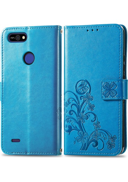 Tecno Pop 2f Mavi Için Dört Yapraklı Kılıf (Yurt Dışından) fiyatları